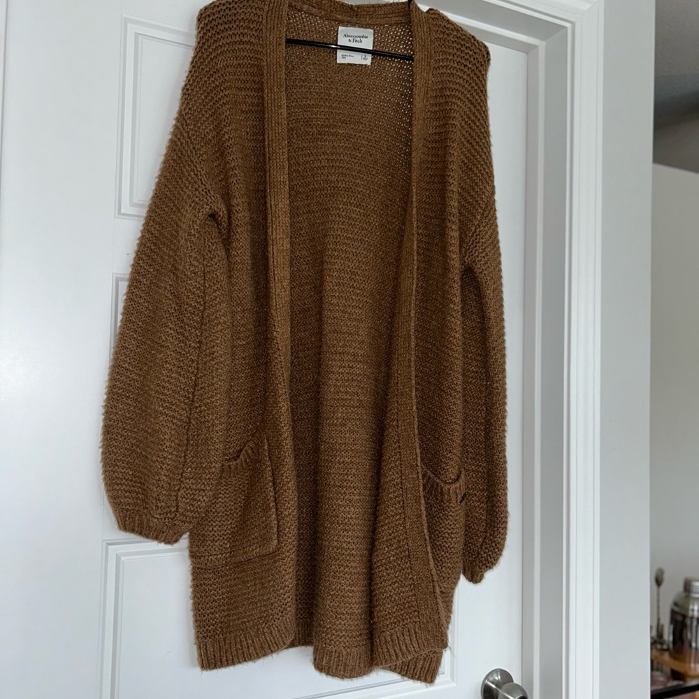 Abercrombie & Fitch Brown Cardigan Sweater Chunky Knit